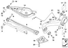 Балка заднего моста/подвеска колеса