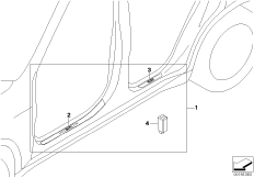 К-т доосн.дек.накладкой на порог с подс.