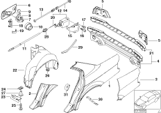 Крыло/облицовка задней части