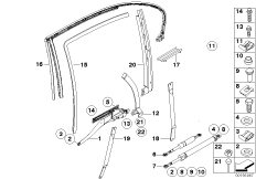 Механизм перемещения стекла двери Зд