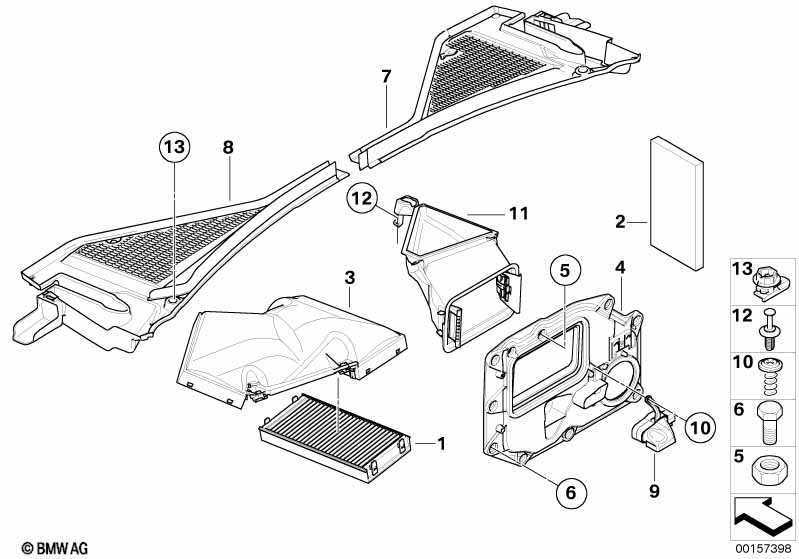 Фильтр салона угольный E70