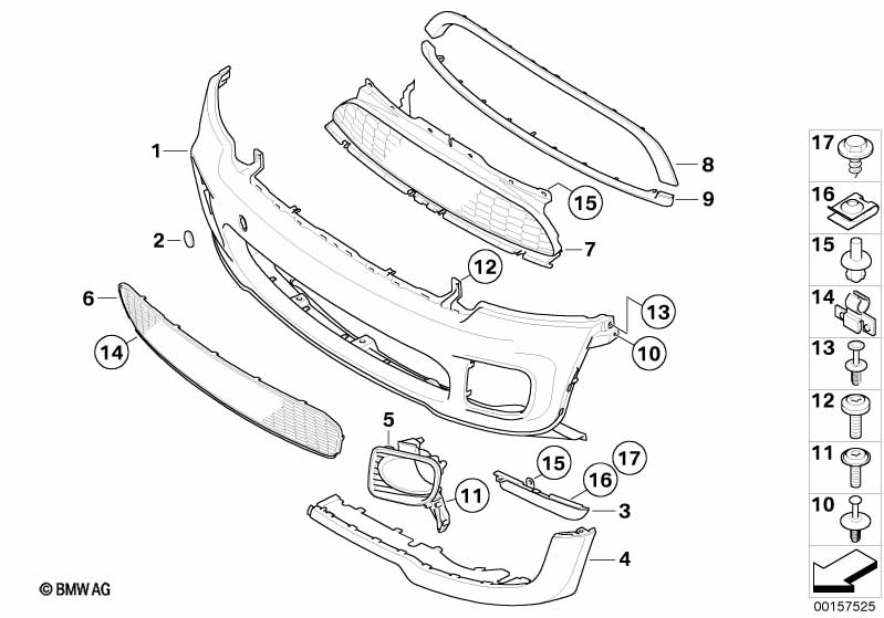 Передняя облицовка, аэродинам.пакет JCW