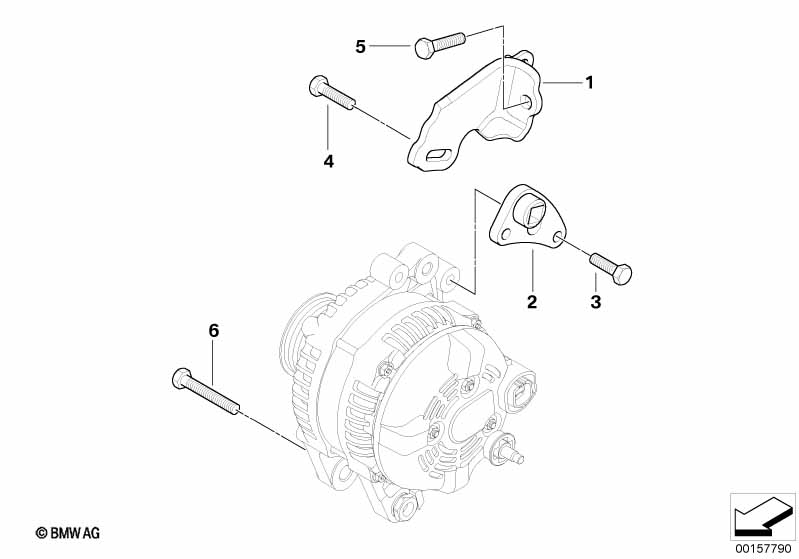 Элементы крепления генератора 130 А