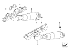 Выпускной коллектор с катализатором
