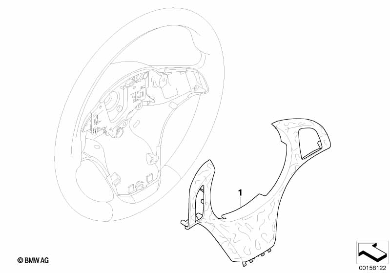Крышка рулевого колеса, дерево