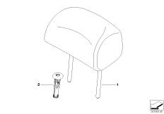 Сиденье Зд, подголовник Ср