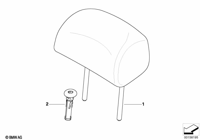 Сиденье Зд, подголовник Ср