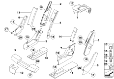 Сиденье Зд, накладка сиденья П