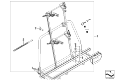 Багажник д.баг.дв., крепл.лыж/сноуборда