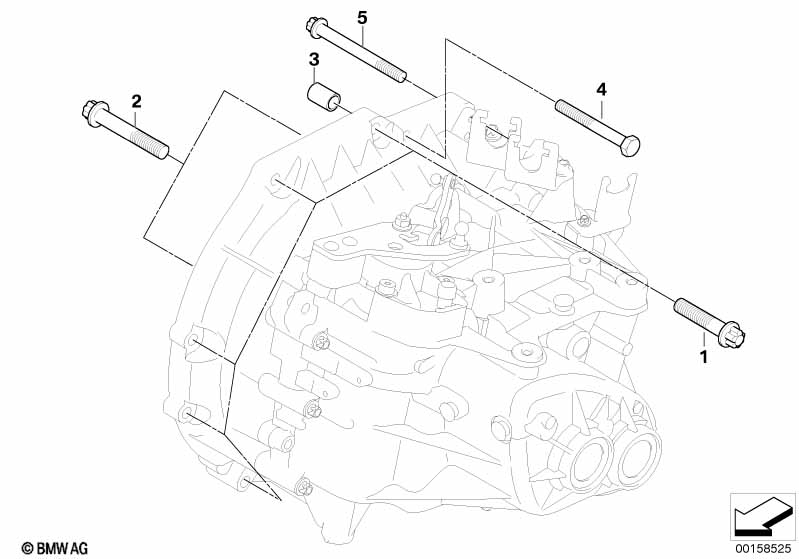 Крепление коробки передач