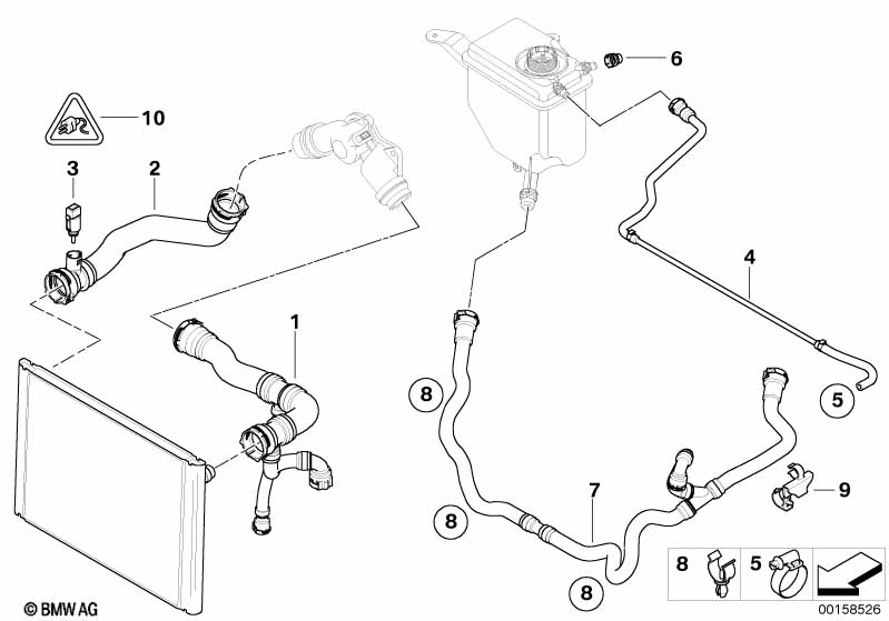 Водяной шланг системы охлаждения