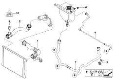 Водяной шланг системы охлаждения
