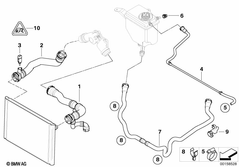 Водяной шланг системы охлаждения