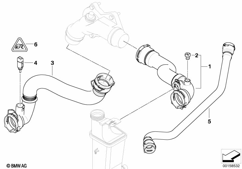 Водяной шланг системы охлаждения