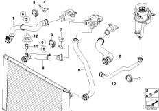 Водяной шланг системы охлаждения