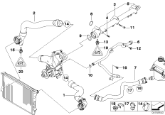 Водяной шланг системы охлаждения