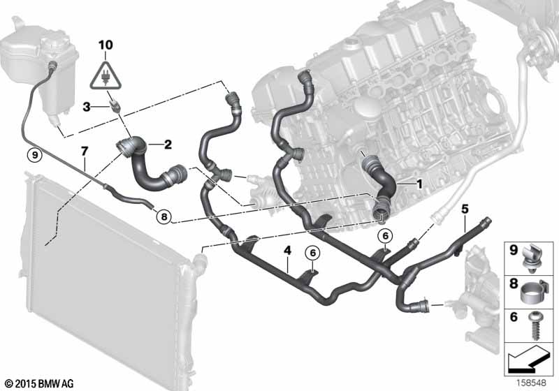 Водяной шланг системы охлаждения