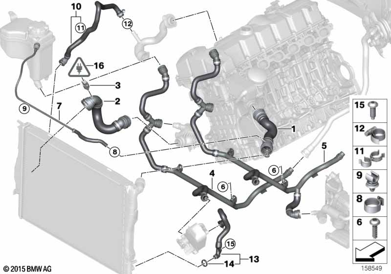Водяной шланг системы охлаждения