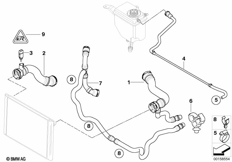 Водяной шланг системы охлаждения