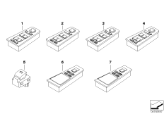 Выключатель стеклоподъемника/зеркала