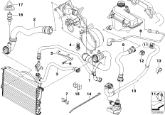 Водяной шланг системы охлаждения