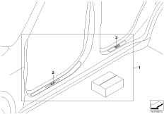 К-т доосн.декор.накл.на порог нерж.ст.