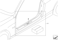 К-т доосн.декор.накл.на порог нерж.ст.