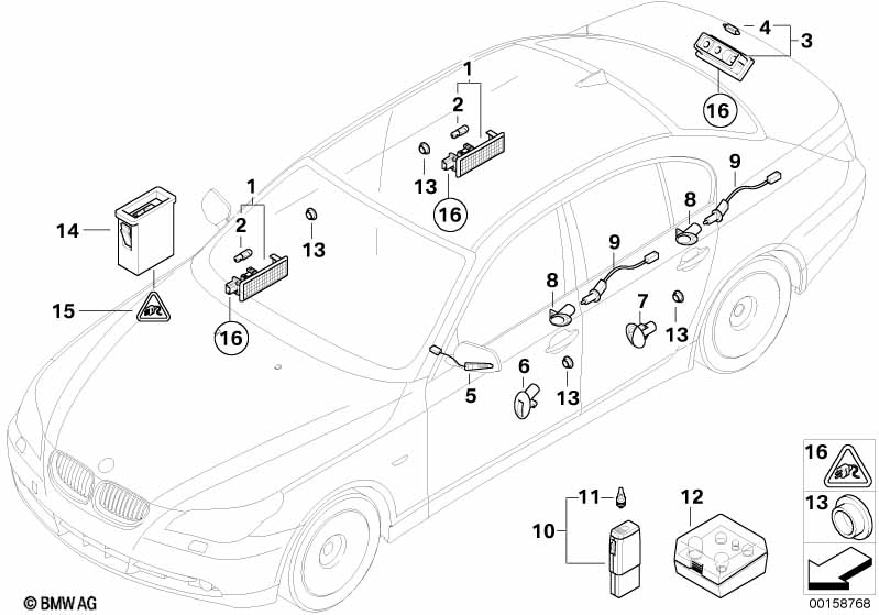 63316972605 E/F-серия светильник освещения салона BMW