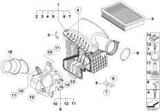 Глушитель шума всасыв./сменн.эл.фильтра