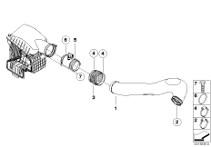 Коробка воздухопритока/HFM/гофр.шланг