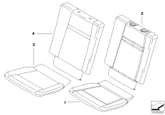 Мягкая часть и обивка задн.сид. 3-й ряд