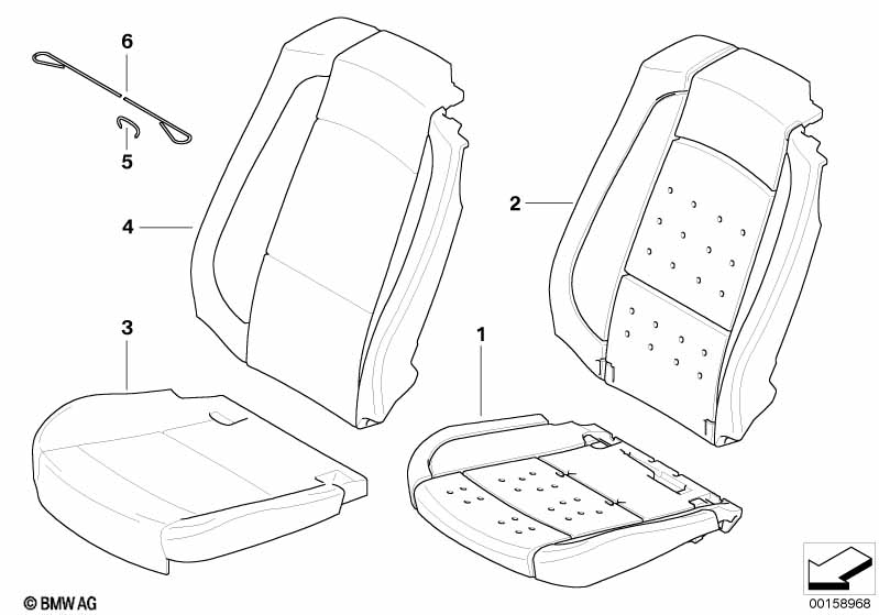 Набивка и обивка передн.сиденья