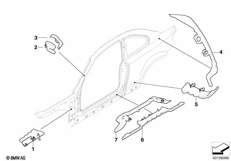 Детали из шумопогл.матер.в полост.боков.