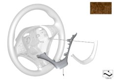 Дер.накладка д. спорт.рулевого колеса