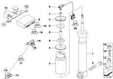 Амортизационная стойка Зд EDC/ЭБУ/датчик