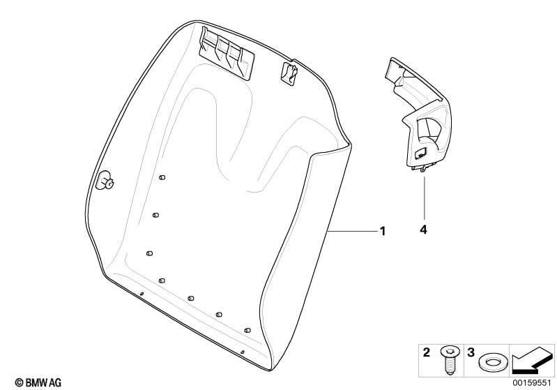 Сиденье Пд-каркас спинки/задняя панель