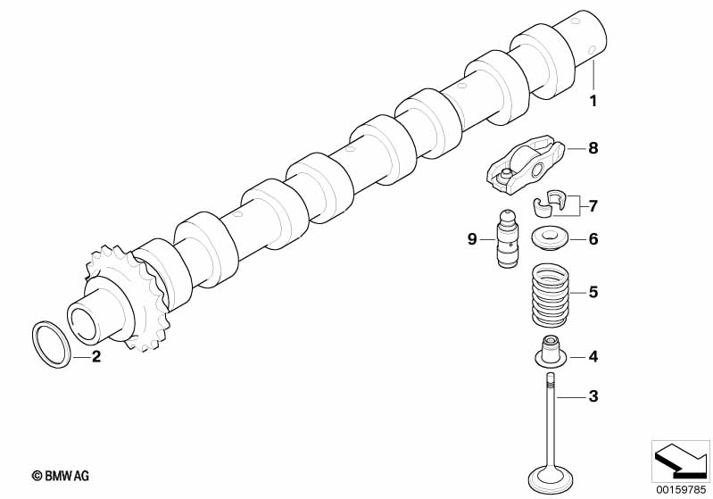 Распредвал управления впускн.клапанами