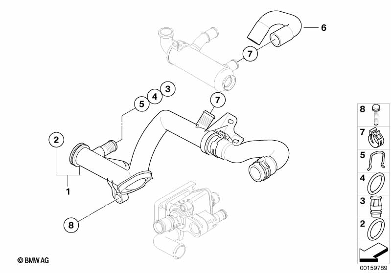 Водяной шланг системы охлаждения