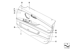 Обшивка двери,полн.кож.отделка Indi. Пд