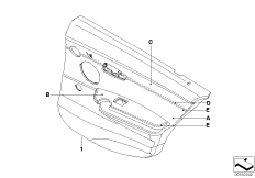 Обшивка двери Indi, част.кож.отделка Зд
