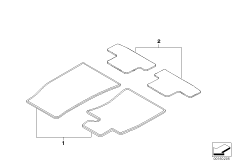 Доосн. текстильными ножными ковриками