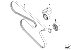 Ременный привод компрессора кондиц.