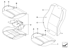 Индивид.обивка спортивного сиденья кожа