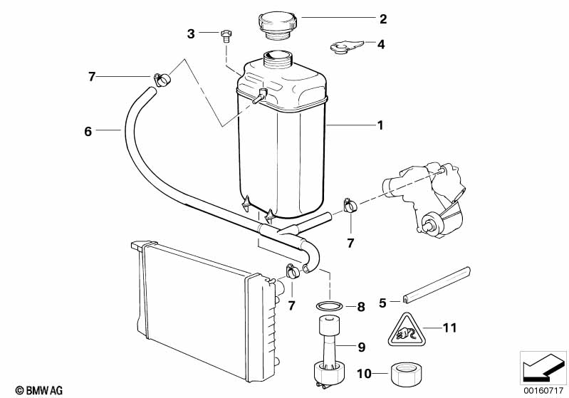 M62 расширительный бачок радиатора