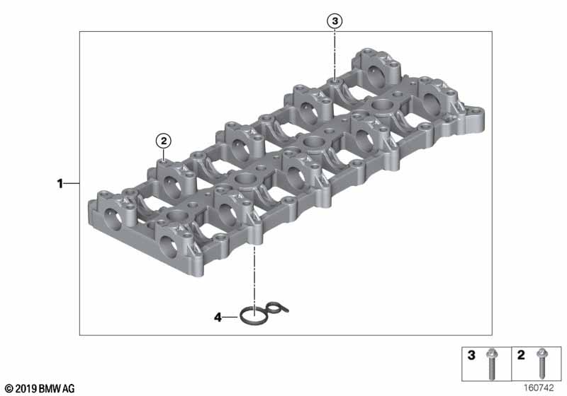 Головка блока ц./промеж.часть картера