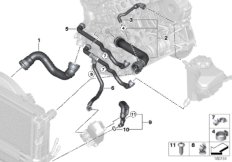 Водяной шланг системы охлаждения
