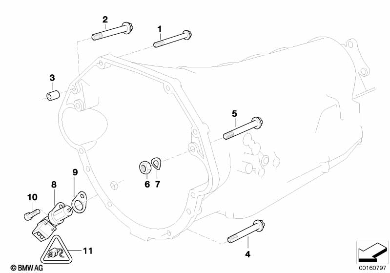 Крепление коробки передач