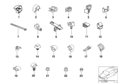 Элементы крепления жгута проводов