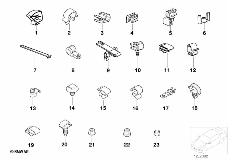Элементы крепления жгута проводов