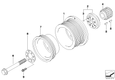 Демпфер крут.колебаний ременного прив.